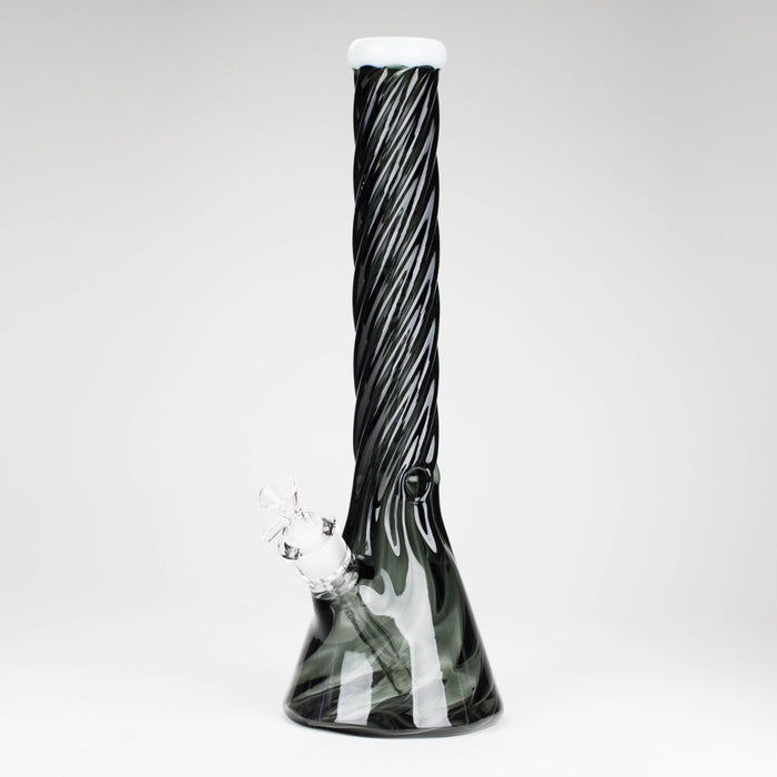 Genie | 16" 9mm Twist Glass Beaker Bong [HH1125] | Jupiter Grass