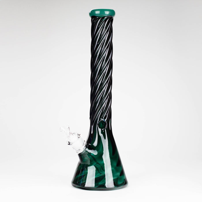 Genie | 16" 9mm Twist Glass Beaker Bong [HH1125] | Jupiter Grass