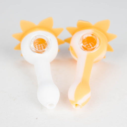 4.5" Cartoon Silicone Hand Pipe with Glass Bowl [H58] | Jupiter Grass