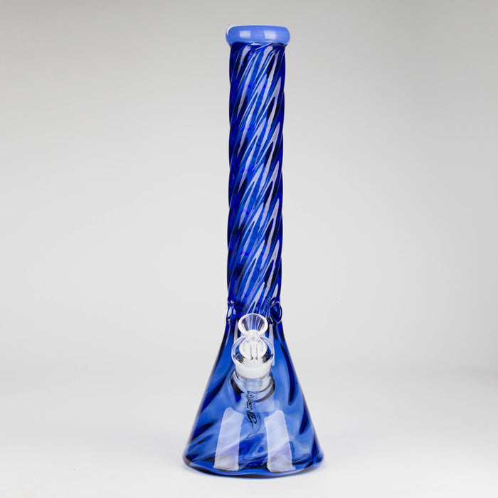 Genie | 16" 9mm Twist Glass Beaker Bong [HH1125] | Jupiter Grass