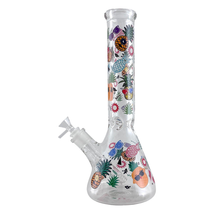 14" Glass Beaker Bong – 7mm Thick with Sticker Art Designs | Jupiter Grass