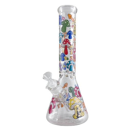 14" Glass Beaker Bong – 7mm Thick with Sticker Art Designs | Jupiter Grass