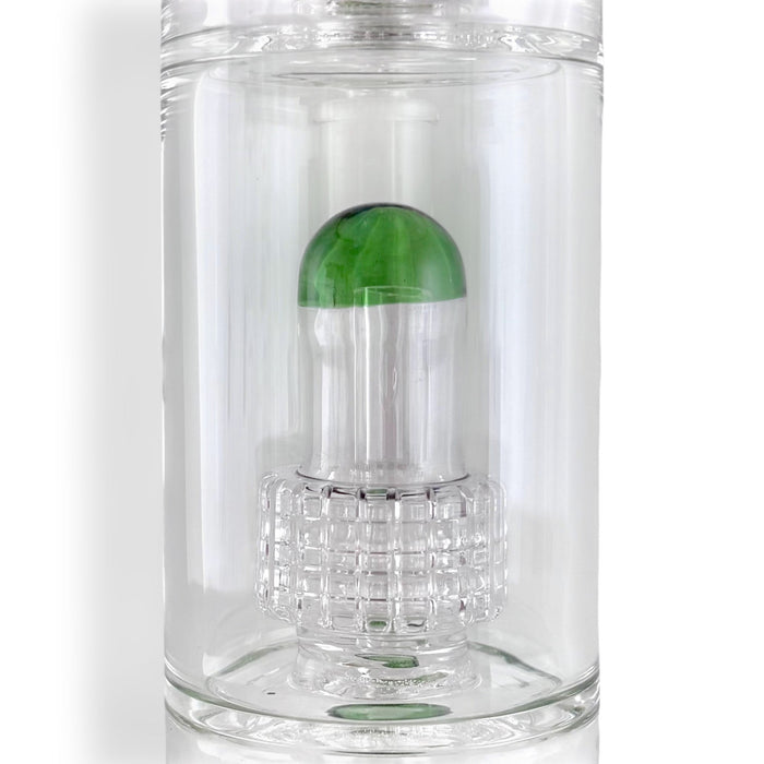 17" Triple Dome Percolator Water Pipe with 14mm Handle Bowl Piece