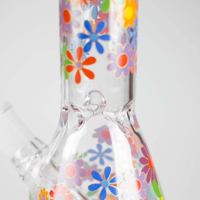 10″ Flower Design Glass Beaker Bong | Jupiter Grass