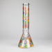 14″ 7mm Glass Beaker Bong with Assorted Flower Design & Ice Catcher | Jupiter Grass