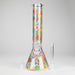14″ 7mm Glass Beaker Bong with Assorted Flower Design & Ice Catcher | Jupiter Grass