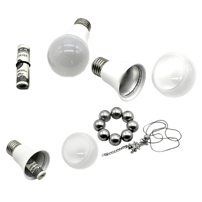 Creative Light Bulb Safe – Hidden Storage Container (3×4″) [SMKZ156] | Jupiter Grass