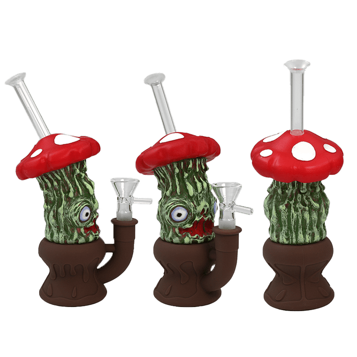 8″ Enameled Mushroom Bong [SMKZ165] | Jupiter Grass