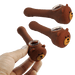 4″ Silicone Bear Hand Pipe – Brown [SMKZ171] | Jupiter Grass