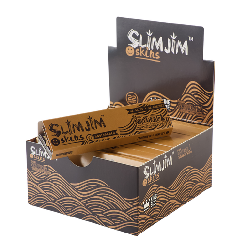 Slimjim - Natural King Size Skins + Tips (Box of 22) | Jupiter Grass