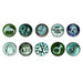 Red Eye Glass® | 4.5" Spoon Hand Pipe W/Ash Catcher Mouthpiece & Dichroic Image Marble (Assorted) | Jupiter Grass