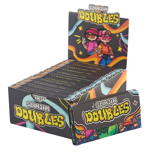 Slimjim – Doubles (King Size Papers + Tips x 2) (Box of 12) | Jupiter Grass