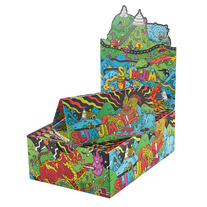 Slimjim x Jacob - King Size Papers + Grinder + Tray (Box of 16) | Jupiter Grass