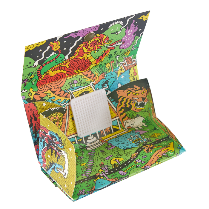 Slimjim x Jacob - King Size Papers + Grinder + Tray (Box of 16) | Jupiter Grass