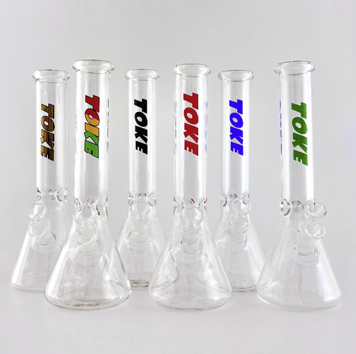 TOKE - 12" Beaker Bongs – 4mm Thick Glass | Jupiter Grass