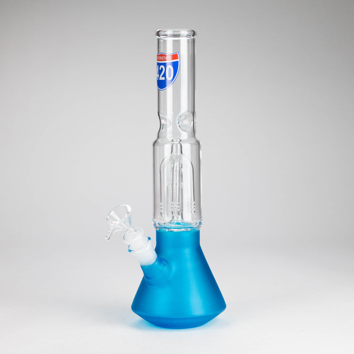 12" Beaker glass water bong with Perc [GP1968] | Jupiter Grass
