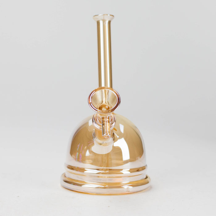 7" Solid Color Electroplate Glass Bubbler
