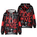 “All Eye On Me” Graphic Hoodie - Black & Red | Jupiter Grass