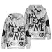 “All Eye On Me” Graphic Hoodie - Grey & Black | Jupiter Grass