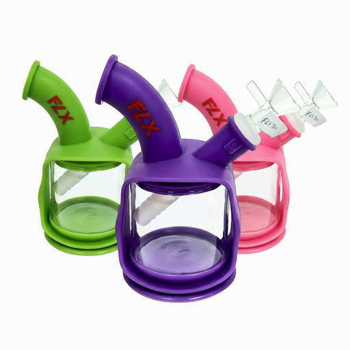 FLX | G700 - 6" Silicone Dekatron Bong | Jupiter Grass