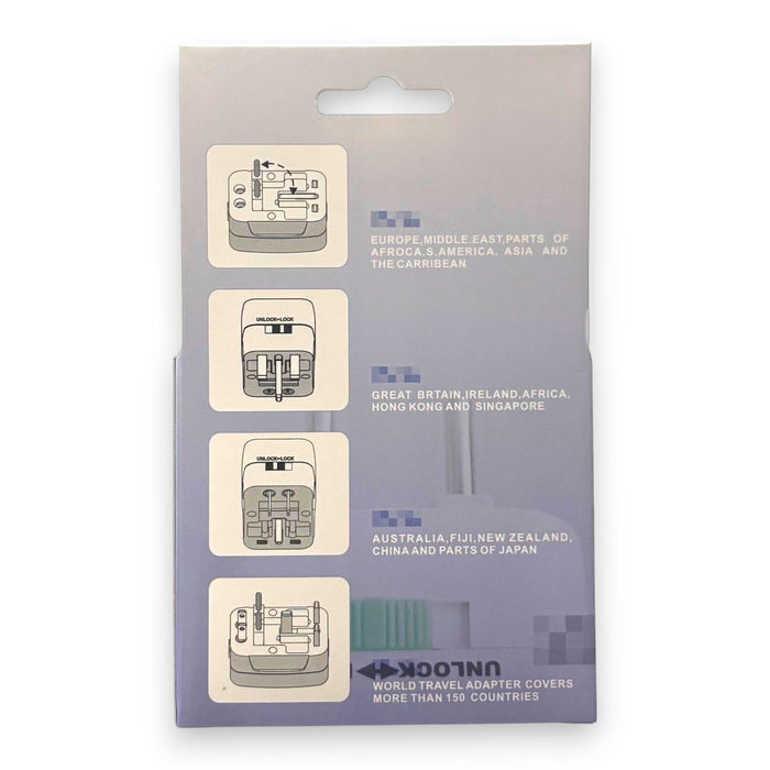 All-in-One International Travel Adapter with Surge Protection | Jupiter Grass