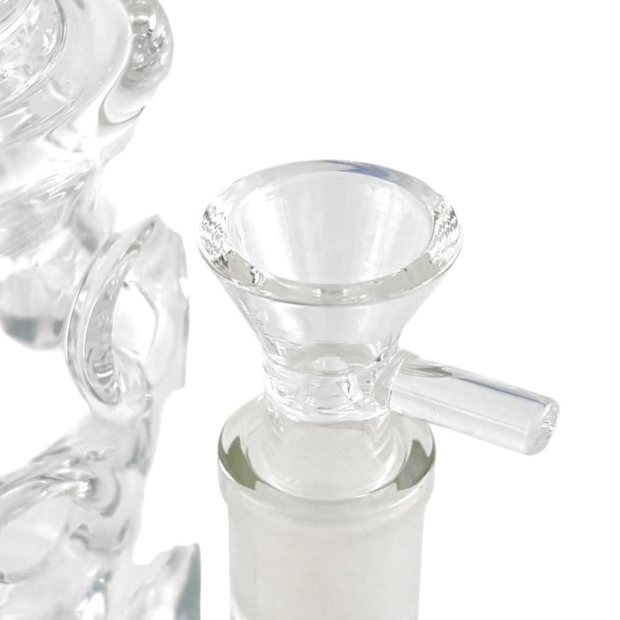 16" Straight Shooter Water Pipe with Screw Percolators - Celeste