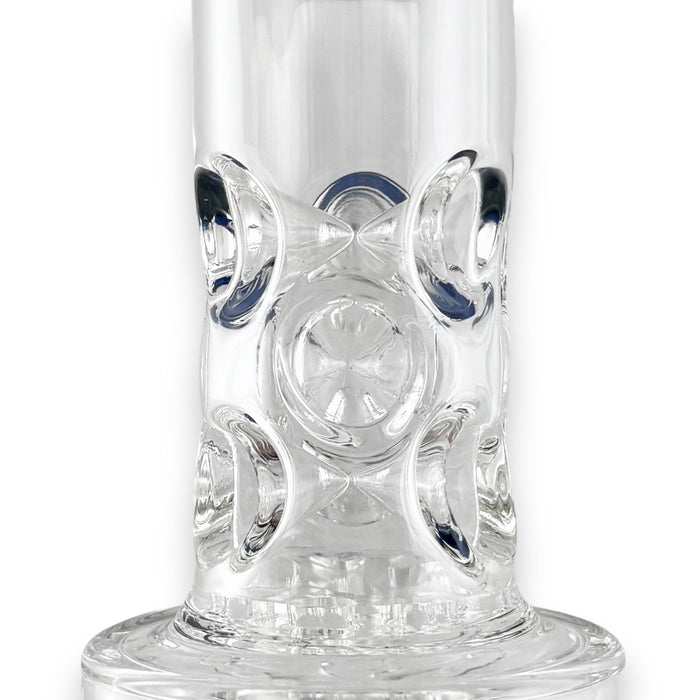 16" Straight Shooter Water Pipe with Screw Percolators - Celeste
