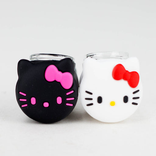 4" Kitty Design Silicon and Glass pipe | Jupiter Grass