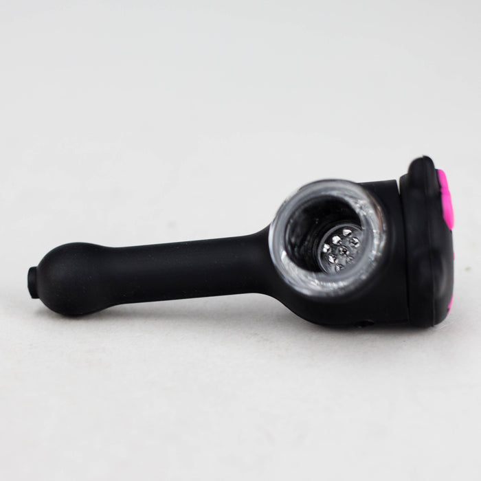 4" Kitty Design Silicon and Glass pipe | Jupiter Grass