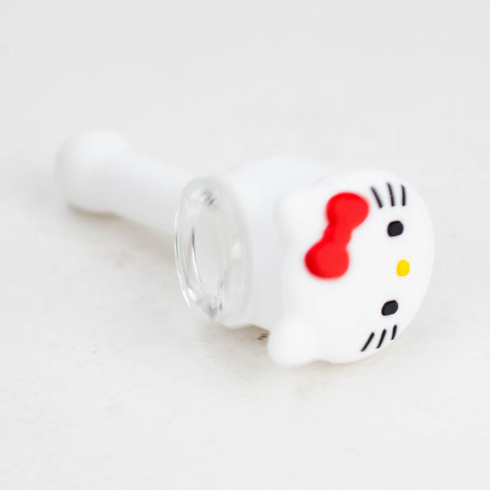 4" Kitty Design Silicon and Glass pipe | Jupiter Grass