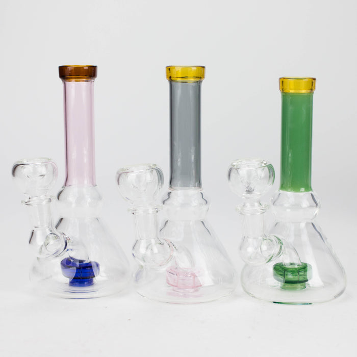 6" Cone difuser assorted bong | 14mm Bowl Joint | Stemless Design | Jupiter Grass