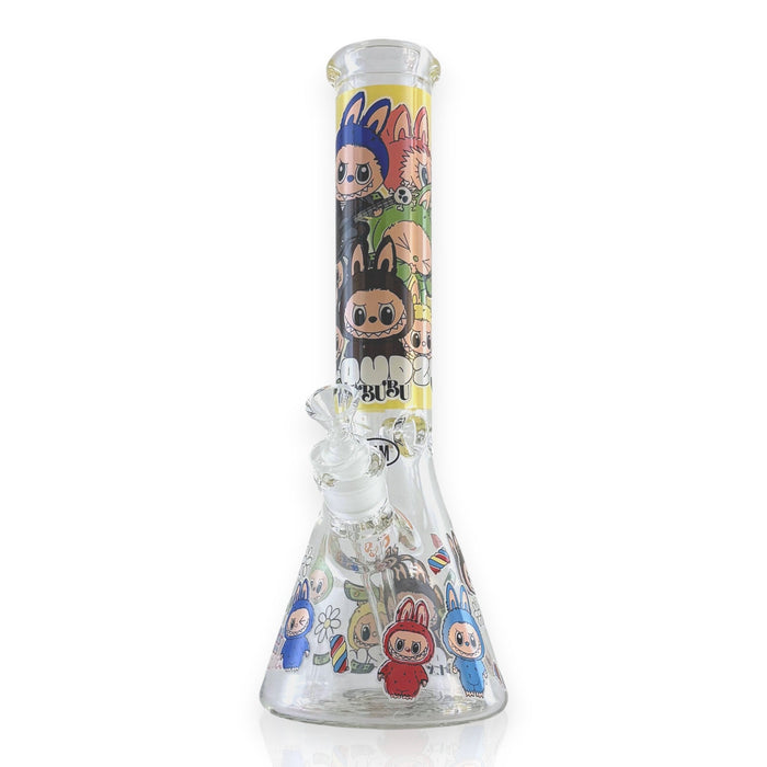 14" 7MM “Cute Monster Crew” Heavy-Duty Beaker Water Pipe | Jupiter Grass