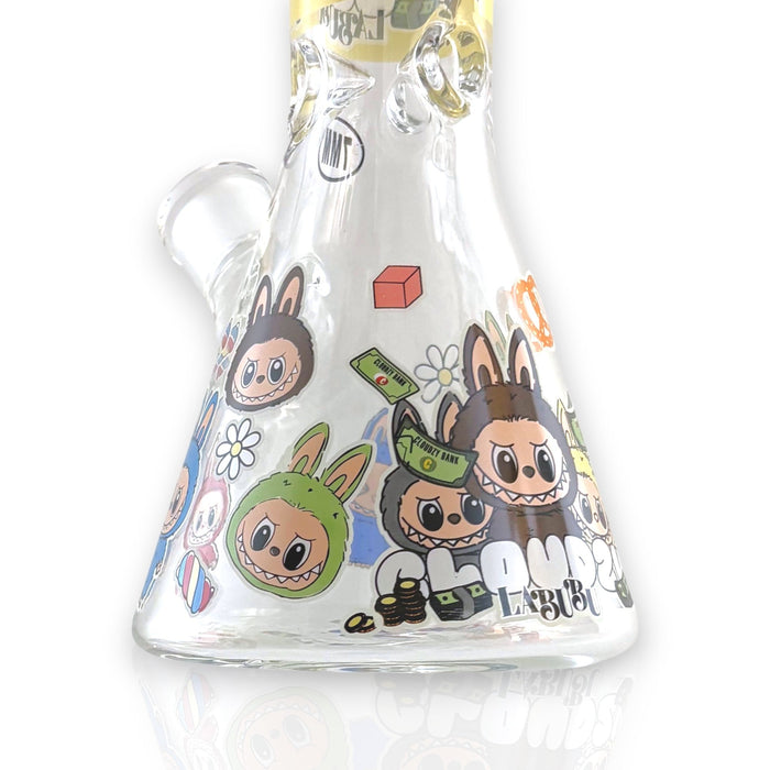 14" 7MM “Cute Monster Crew” Heavy-Duty Beaker Water Pipe | Jupiter Grass