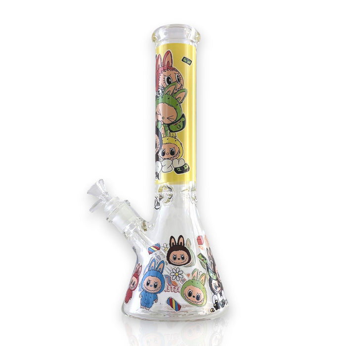 14" 7MM “Cute Monster Crew” Heavy-Duty Beaker Water Pipe | Jupiter Grass