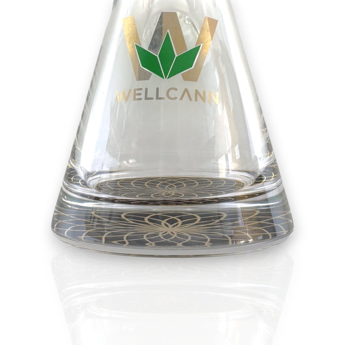 Wellcann | 16" Heavy-Duty 7MM Beaker Water Pipe – Extra Thick Base-Black | Jupiter Grass