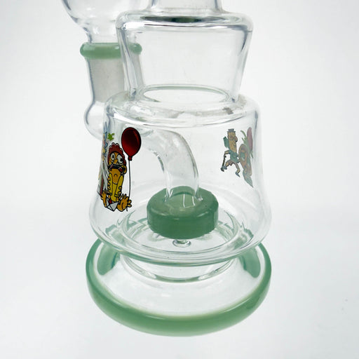 7" Sticker Glass Bong with Diffuser | Jupiter Grass