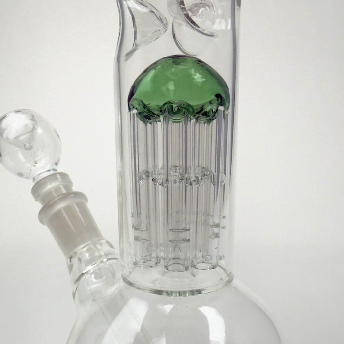 10" Tree Perc Round Glass Bong | Jupiter Grass