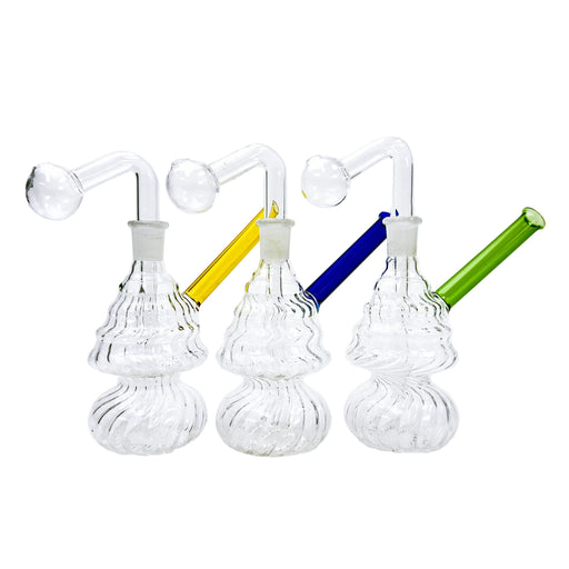 7" Wrinkled Oil Burner Water Bong – Assorted Colors | Jupiter Grass