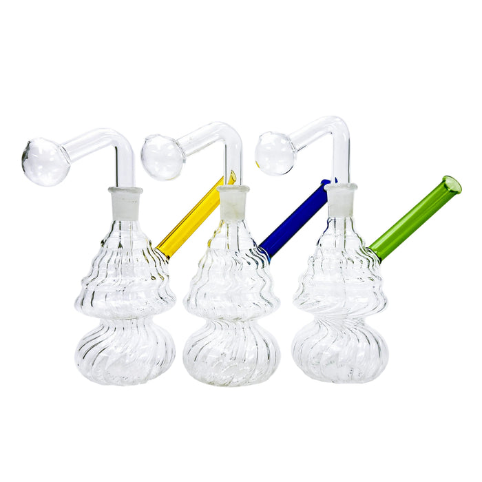 7" Wrinkled Oil Burner Water Bong – Assorted Colors | Jupiter Grass