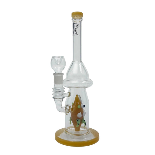 12" Yellow Fish Glass Bong | Jupiter Grass