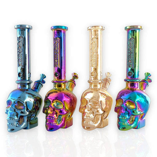 Fortune | 14" Electroplated 7MM Skull Bong | Jupiter Grass