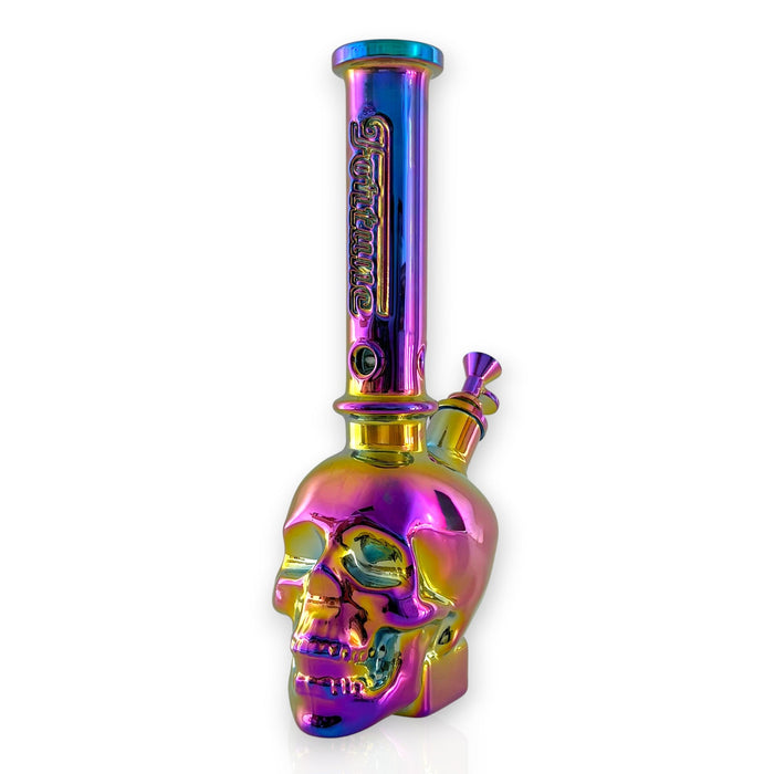 Fortune | 14" Electroplated 7MM Skull Bong | Jupiter Grass