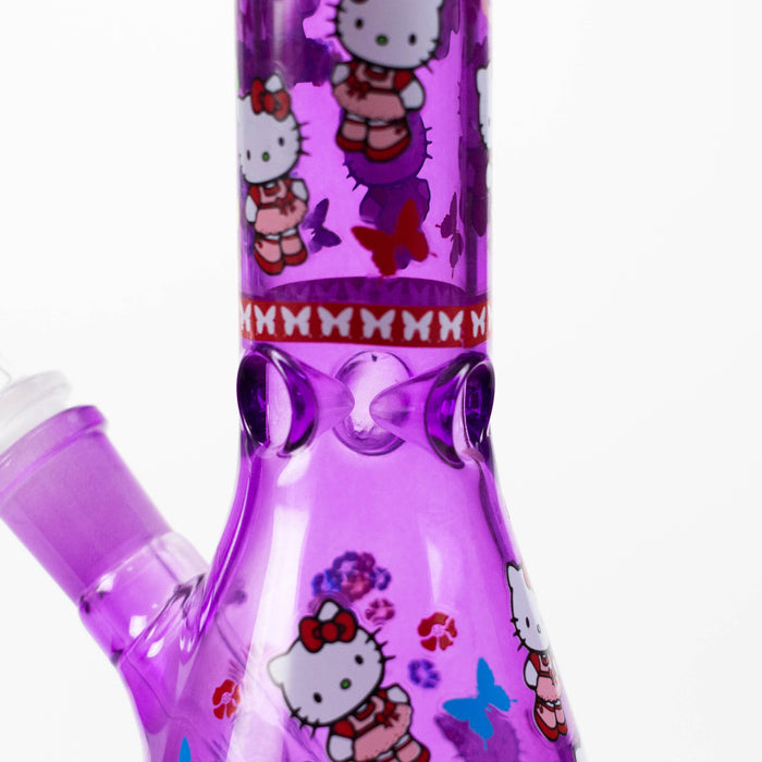 10" Glass Beaker Bong With New Kitty Design | Jupiter Grass