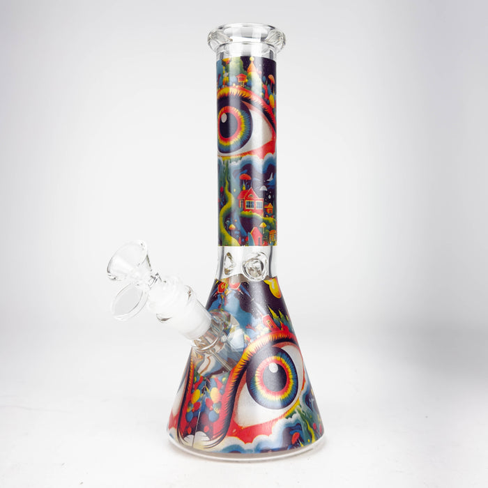 10" Eyes Design Glass Beaker Water Pipe