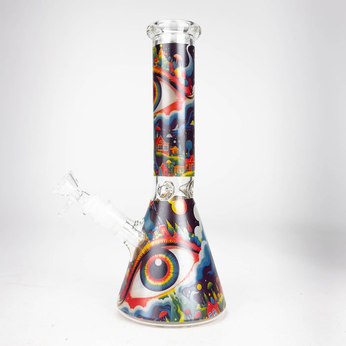 10" Eyes Design Glass Beaker Water Pipe
