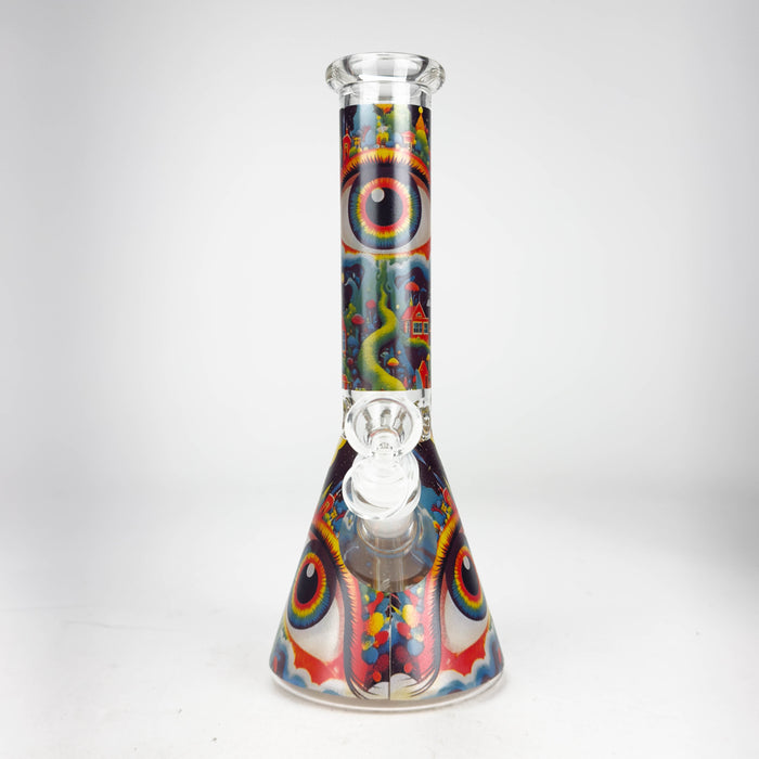 10" Eyes Design Glass Beaker Water Pipe
