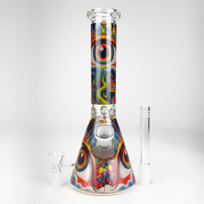 10" Eyes Design Glass Beaker Water Pipe