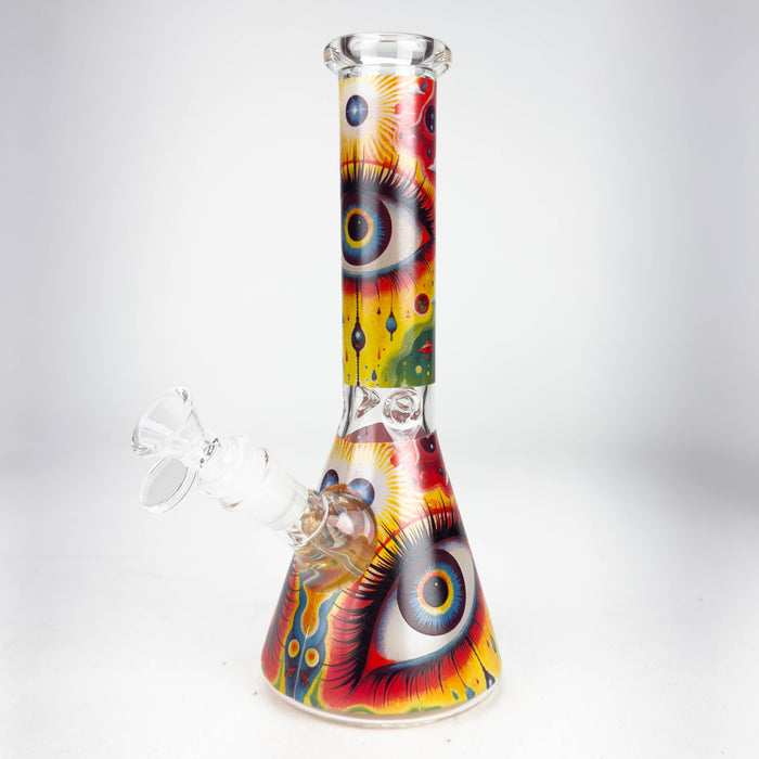 10" Eyes Design Glass Beaker Water Pipe