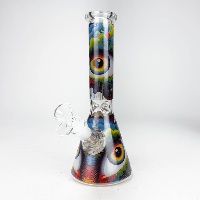10" Eyes Design Glass Beaker Water Pipe