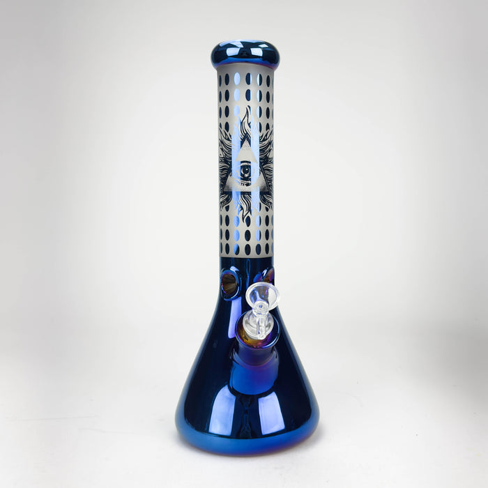 14" Eye Design Glass Bong – 7mm Thick with Ice Catcher | Jupiter Grass